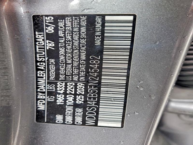 Продажа на аукционе авто 2015 Mercedes-benz Cla, vin: WDDSJ4EB5FN245482, номер лота: 45649436