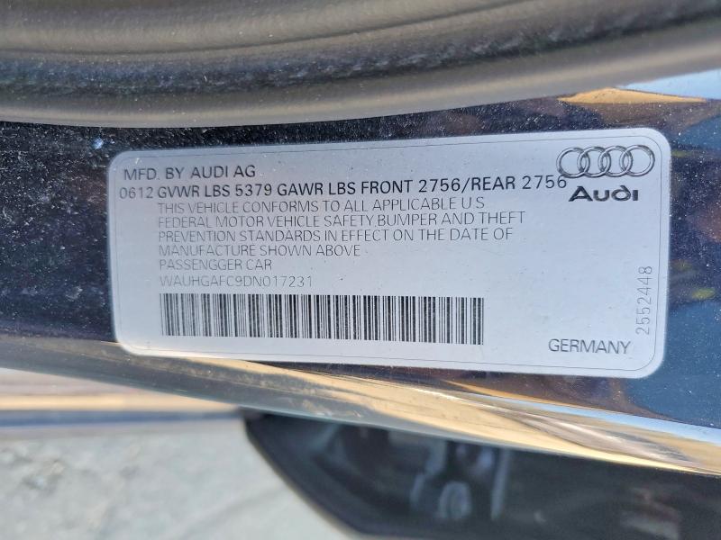 46833186 :رقم المزاد ، WAUHGAFC9DN017231 vin ، 2013 Audi A6 مزاد بيع