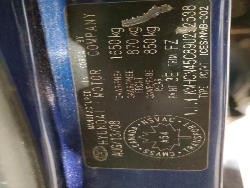 Aukcja sprzedaży 2009 Hyundai Accent, vin: KMHCN45C89U292538, numer aukcji: 79345235