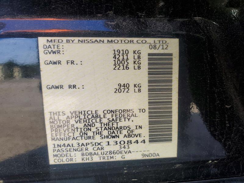 Aukcja sprzedaży 2013 Nissan Altima, vin: 1N4AL3AP5DC130844, numer aukcji: 46214796