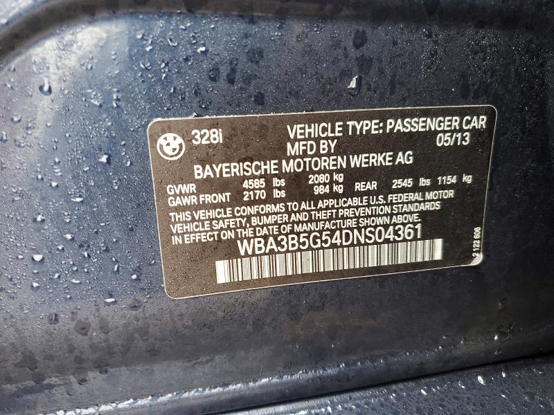 Продажа на аукционе авто 2013 Bmw 328, vin: WBA3B5G54DNS04361, номер лота: 79671225