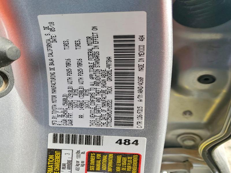 Aukcja sprzedaży 2018 Toyota Tacoma, vin: 3TMCZ5AN5JM165521, numer aukcji: 48104586