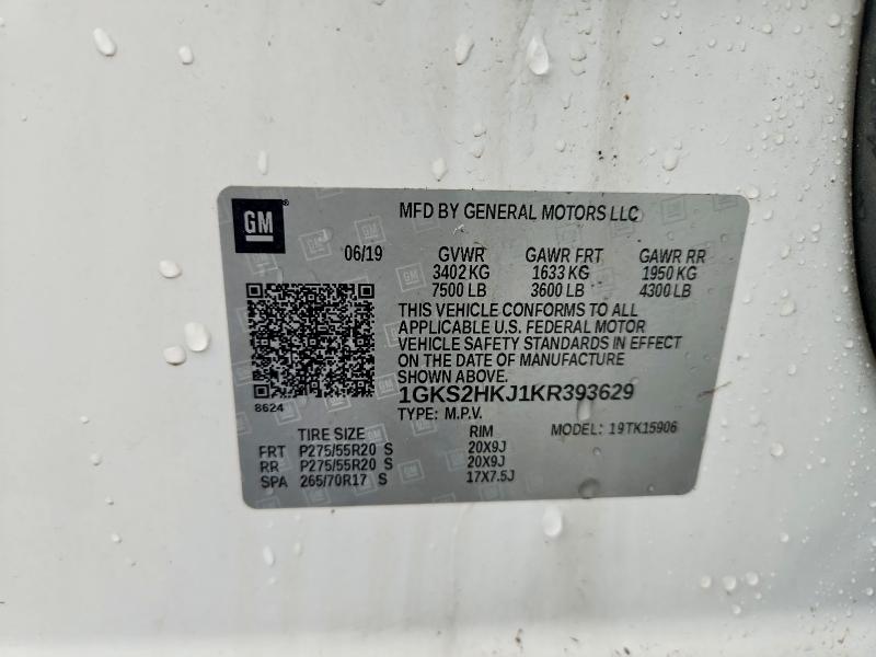 Продажа на аукционе авто 2019 Gmc Yukon, vin: 1GKS2HKJ1KR393629, номер лота: 45946726