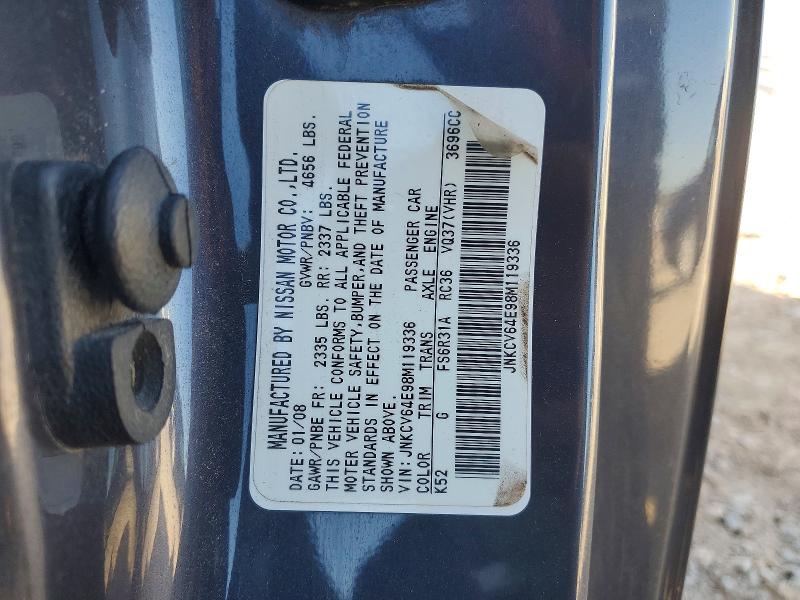 Aukcja sprzedaży 2008 Infiniti G37, vin: JNKCV64E98M119336, numer aukcji: 47404816