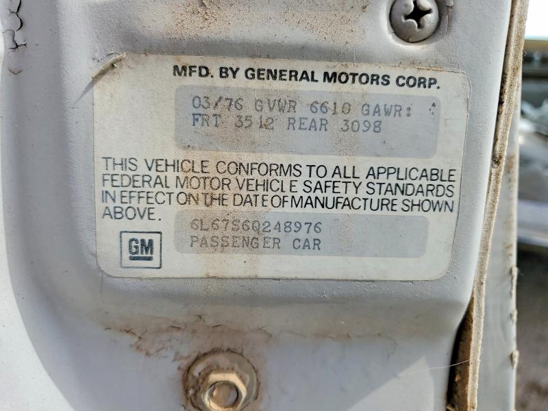 Продаж на аукціоні авто 1976 Cadillac Eldorado, vin: 6L67S6Q248976, номер лоту: 41635646