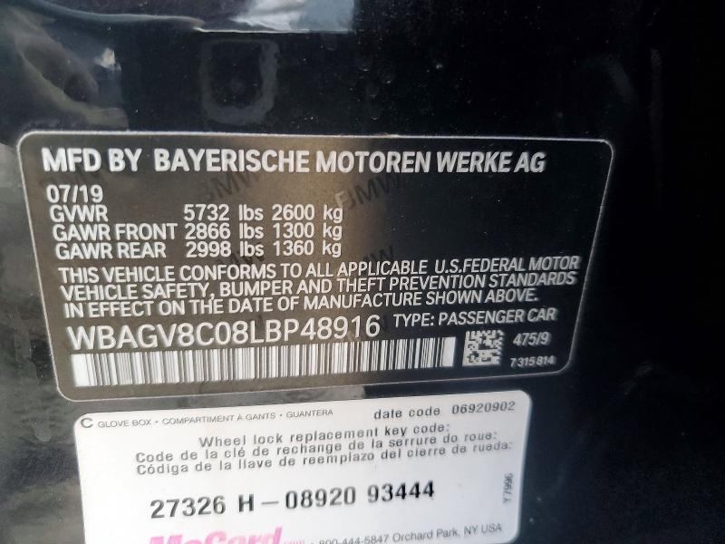 Aukcja sprzedaży 2020 Bmw M850xi, vin: WBAGV8C08LBP48916, numer aukcji: 47829926