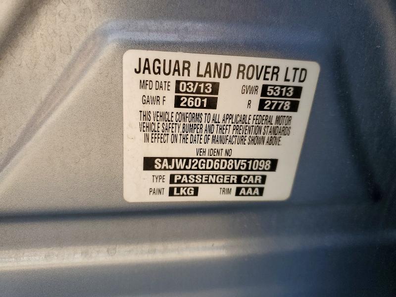 47188076 :رقم المزاد ، SAJWJ2GD6D8V51098 vin ، 2013 Jaguar Xjl مزاد بيع