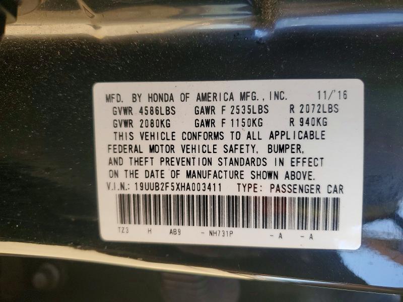 Aukcja sprzedaży 2017 Acura Tlx, vin: 19UUB2F5XHA003411, numer aukcji: 79475875