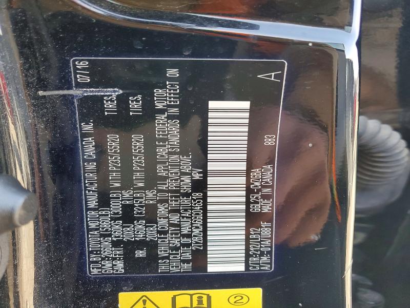 46088166 :رقم المزاد ، 2T2BZMCA6GC046518 vin ، 2016 Lexus Rx 350 مزاد بيع