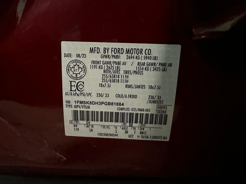 Aukcja sprzedaży 2023 Ford Explorer, vin: 1FMSK8DH3PGB81884, numer aukcji: 41711446