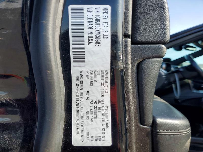 2021 Jeep Grand Cherokee მანქანა იყიდება აუქციონზე, vin: 1C4RJFBGXMC509485, აუქციონის ნომერი: 45947836