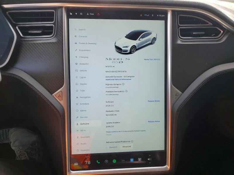 Продажа на аукционе авто 2015 Tesla Model S, vin: 5YJSA1E27FF104176, номер лота: 46759776
