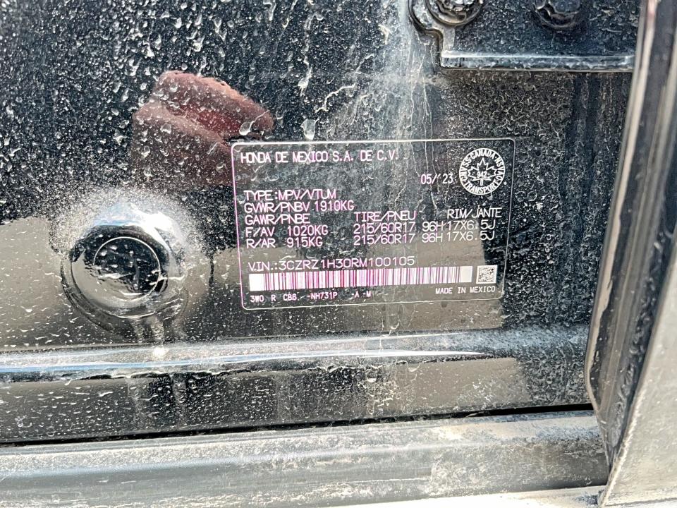 Продаж на аукціоні авто 2024 Honda Hr-v, vin: 3CZRZ1H30RM100105, номер лоту: 48209006