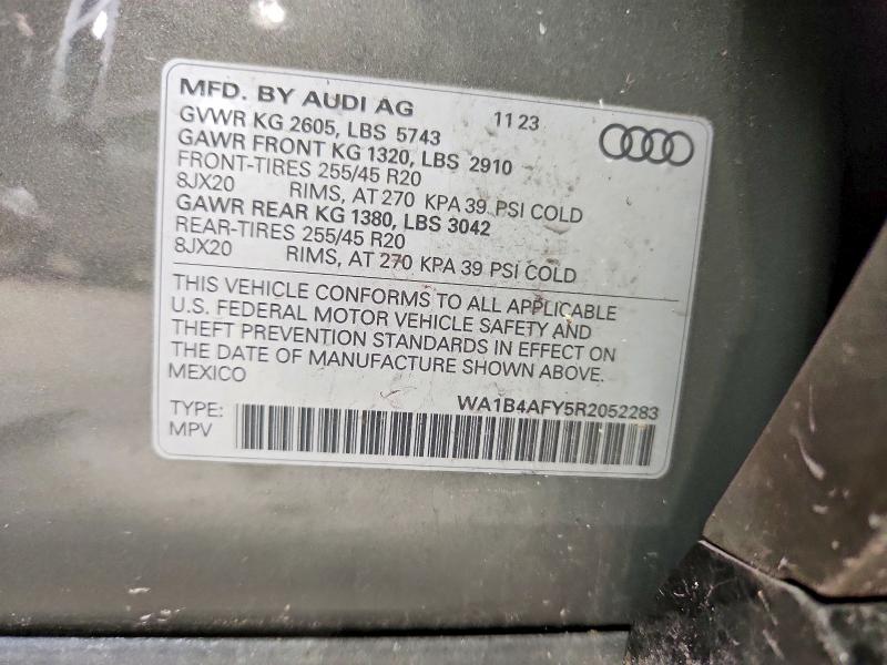Продажа на аукционе авто 2024 Audi Sq5, vin: WA1B4AFY5R2052283, номер лота: 45648926