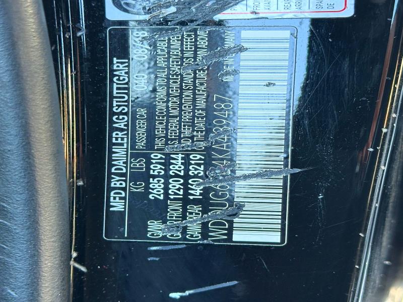 Продаж на аукціоні авто 2019 Mercedes-benz S, vin: WDDUG6EB4KA439487, номер лоту: 78683115