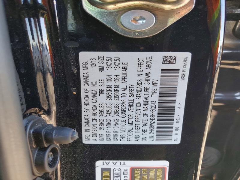 47154266 :رقم المزاد ، 2HKRW2H98HH602373 vin ، 2017 Honda Cr-v مزاد بيع
