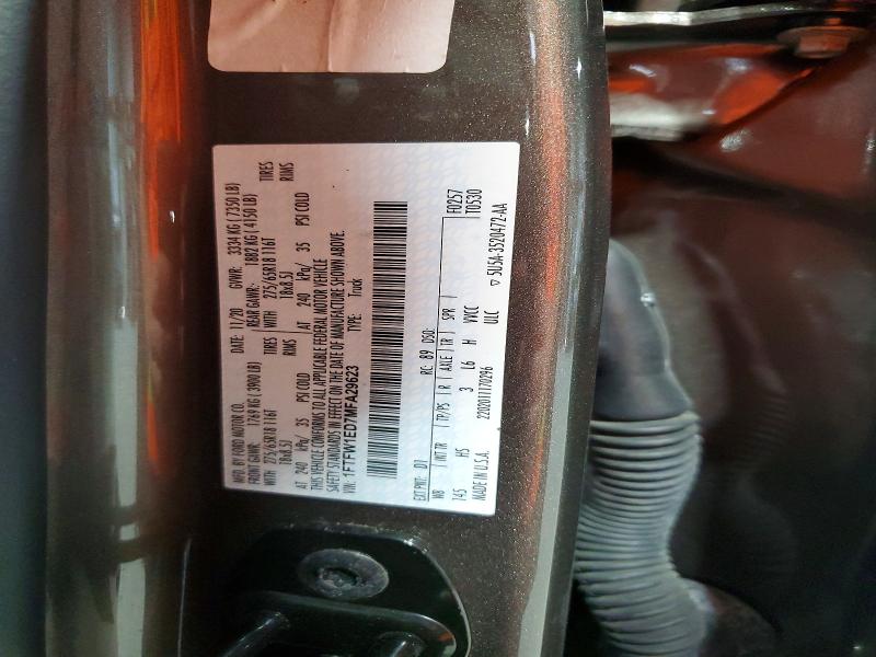 47729226 :رقم المزاد ، 1FTFW1ED7MFA29623 vin ، 2021 Ford F150 مزاد بيع