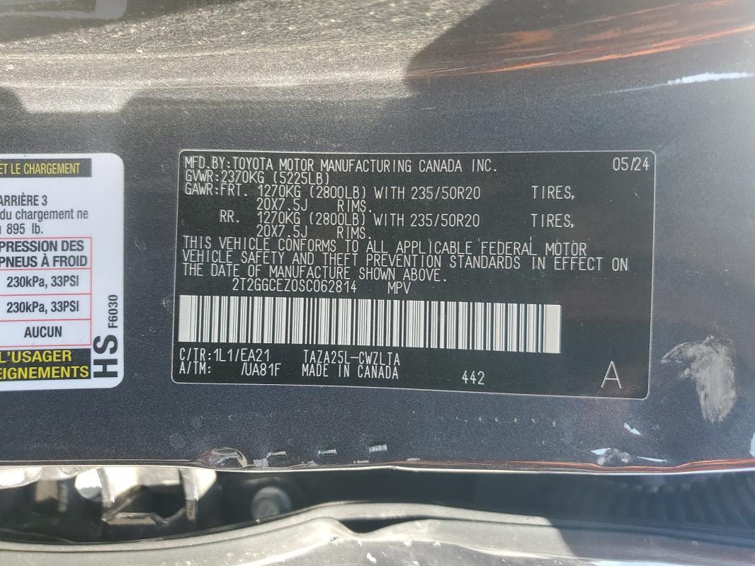 Продажа на аукционе авто 2025 Lexus Nx 350, vin: 2T2GGCEZ0SC062814, номер лота: 48097506