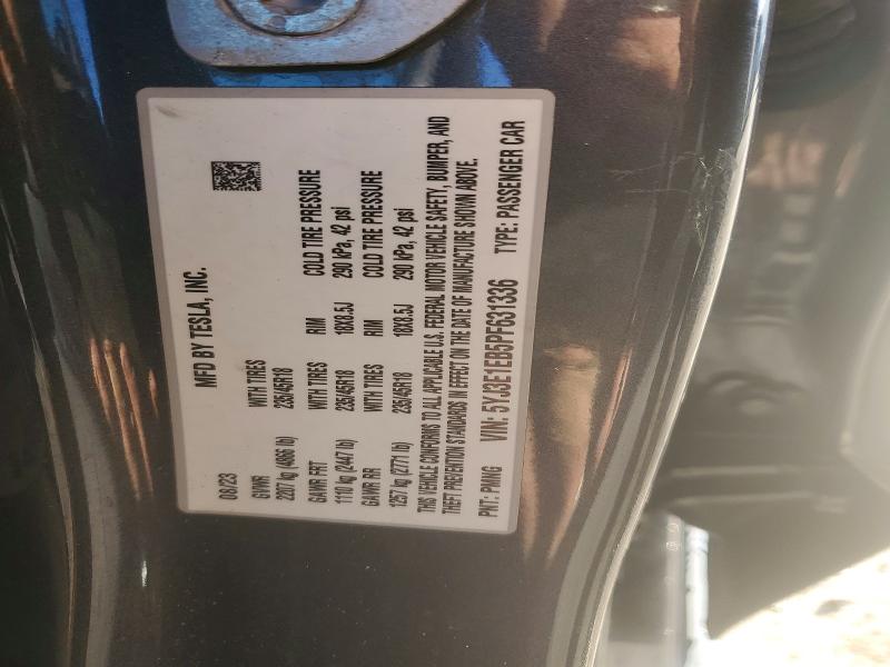 2023 Tesla Model 3 მანქანა იყიდება აუქციონზე, vin: 5YJ3E1EB5PF631336, აუქციონის ნომერი: 46862826