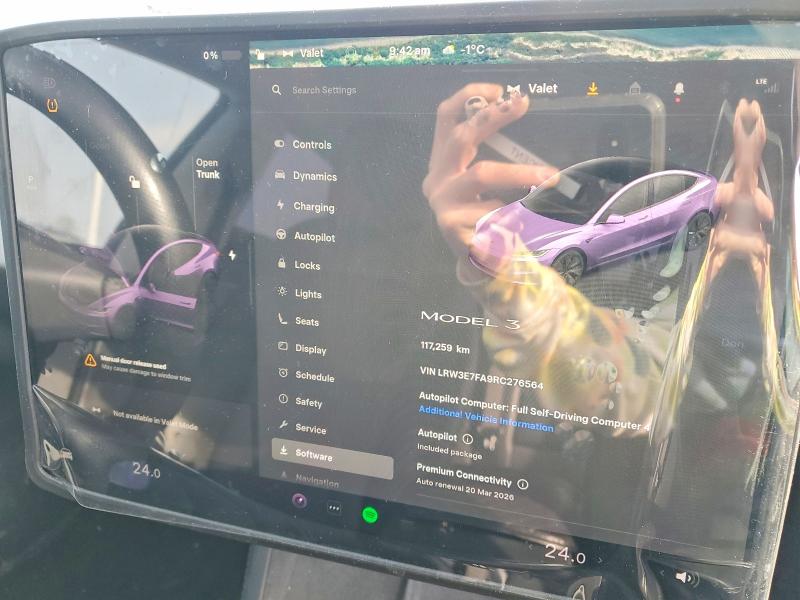 Продажа на аукционе авто 2024 Tesla Model 3, vin: LRW3E7FA9RC276564, номер лота: 78844665