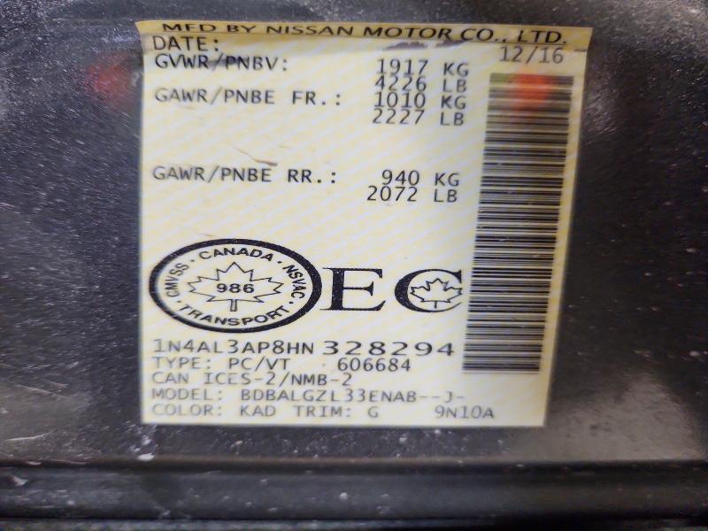 46821966 :رقم المزاد ، 1N4AL3AP8HN328294 vin ، 2017 Nissan Altima 2.5 S 4dr مزاد بيع