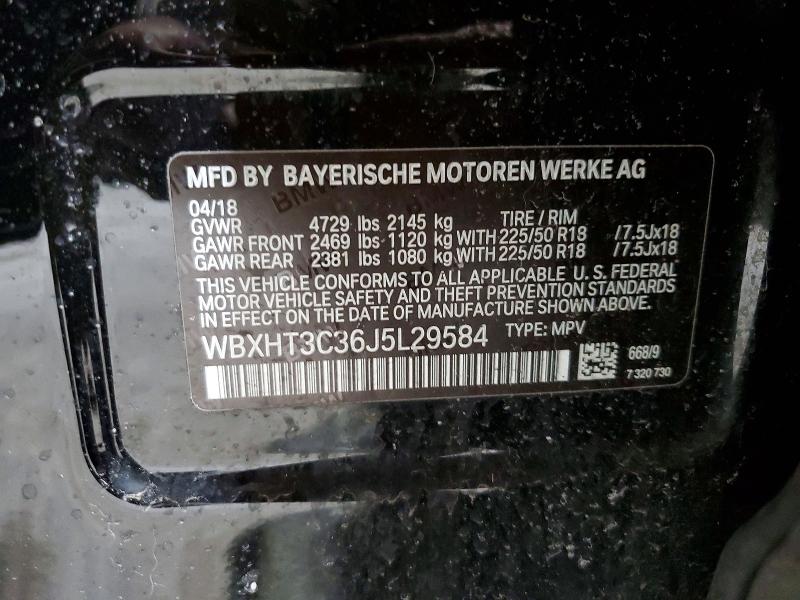 Aukcja sprzedaży 2018 Bmw X1, vin: WBXHT3C36J5L29584, numer aukcji: 45513236