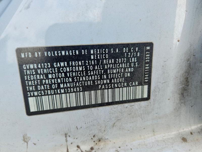 Aukcja sprzedaży 2019 Volkswagen Jetta, vin: 3VWC57BU1KM139493, numer aukcji: 46854016
