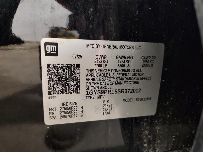 Продажа на аукционе авто 2025 Cadillac Escalade, vin: 1GYS9PRL5SR372012, номер лота: 41584556