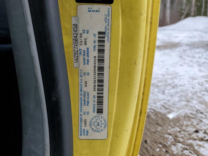 1999 Volkswagen New Beetle მანქანა იყიდება აუქციონზე, vin: 3VWCA21C4XM454318, აუქციონის ნომერი: 46129436