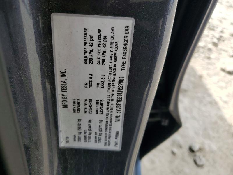 Aukcja sprzedaży 2020 Tesla Model 3, vin: 5YJ3E1EB9LF522081, numer aukcji: 48304006