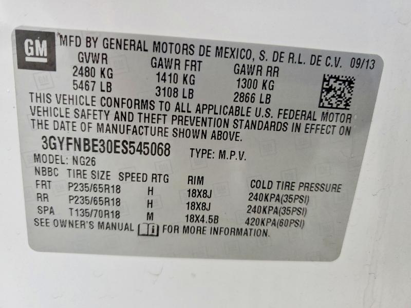 Продажа на аукционе авто 2014 Cadillac Srx, vin: 3GYFNBE30ES545068, номер лота: 46273536