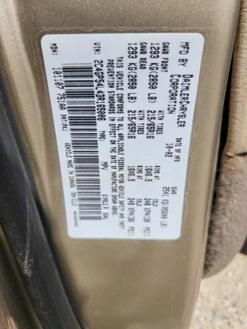46158786 :رقم المزاد ، 2C4GP54L43R165006 vin ، 2003 Chrysler Town & Country مزاد بيع