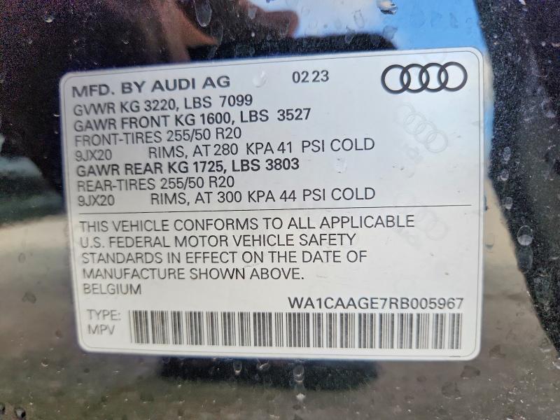 Продаж на аукціоні авто 2024 Audi Q8 E-tron, vin: WA1CAAGE7RB005967, номер лоту: 47945126