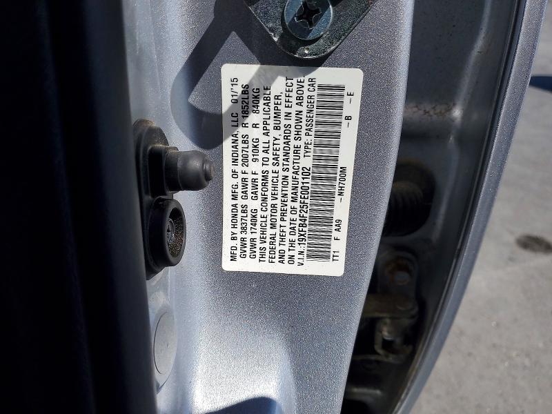 Aukcja sprzedaży 2015 Honda Civic, vin: 19XFB4F25FE001102, numer aukcji: 46471526