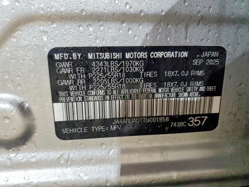 Продаж на аукціоні авто 2026 Mitsubishi Outlander Sport, vin: JA4ARUAU1TU001958, номер лоту: 45781836