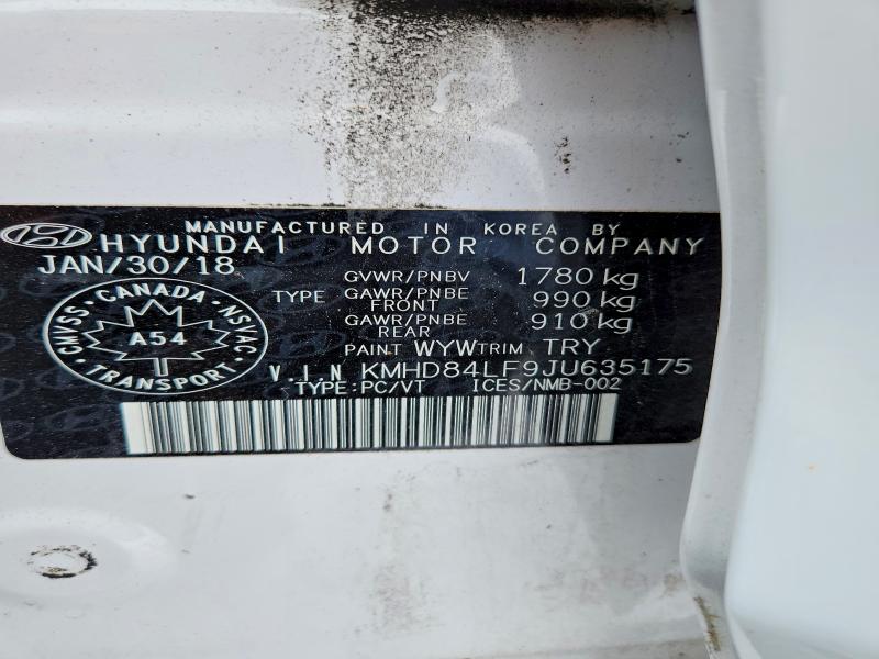 Продаж на аукціоні авто 2018 Hyundai Elantra, vin: KMHD84LF9JU635175, номер лоту: 46133096