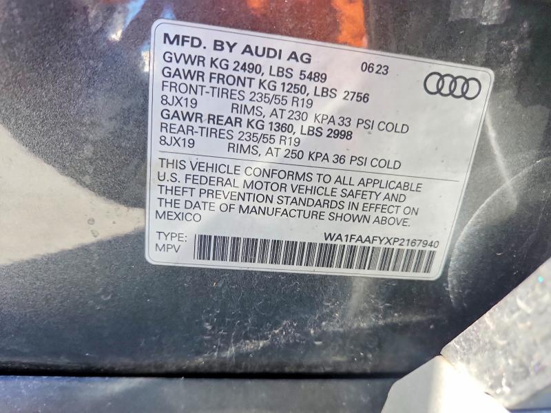 Продаж на аукціоні авто 2023 Audi Q5, vin: WA1FAAFYXP2167940, номер лоту: 46218386