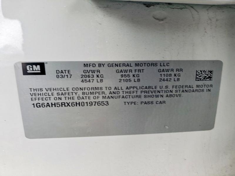 Продаж на аукціоні авто 2017 Cadillac Ats, vin: 1G6AH5RX6H0197653, номер лоту: 79601585