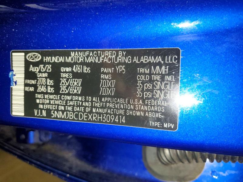 Продаж на аукціоні авто 2024 Hyundai Tucson, vin: 5NMJBCDEXRH309414, номер лоту: 47618506