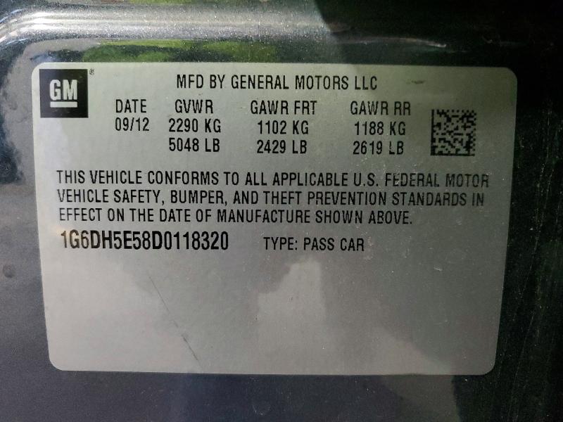 Продажа на аукционе авто 2013 Cadillac Cts, vin: 1G6DH5E58D0118320, номер лота: 46558146