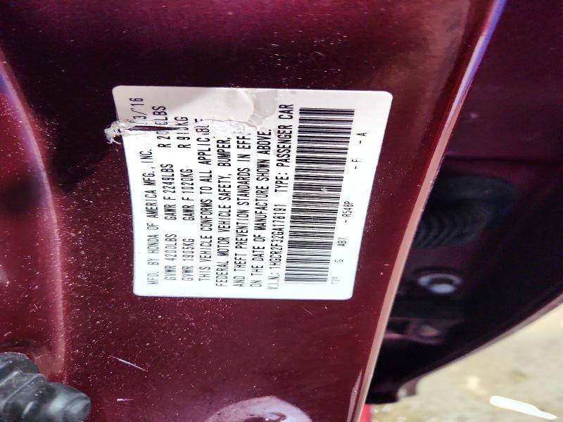 Продажа на аукционе авто 2016 Honda Accord, vin: 1HGCR2F32GA178191, номер лота: 46103966