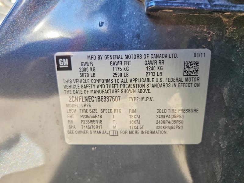 Aukcja sprzedaży 2011 Chevrolet Equinox, vin: 2CNFLNEC1B6337607, numer aukcji: 47422956