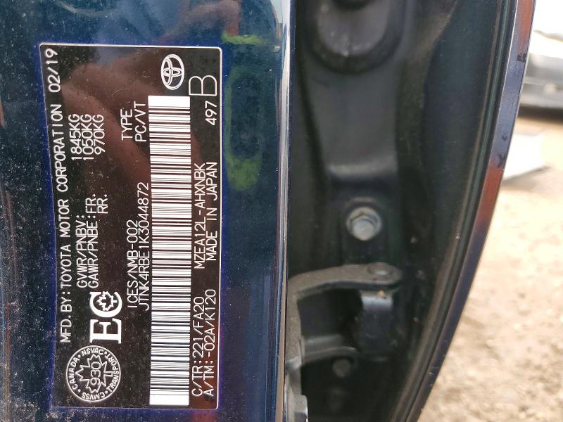 Продаж на аукціоні авто 2019 Toyota Corolla Hatchback, vin: JTNK4RBE1K3044872, номер лоту: 46415996