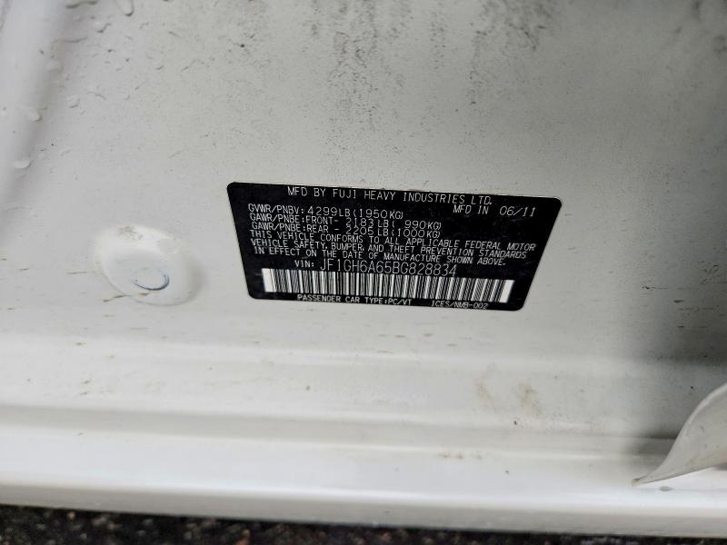 2011 Subaru Impreza მანქანა იყიდება აუქციონზე, vin: JF1GH6A65BG828834, აუქციონის ნომერი: 46056756