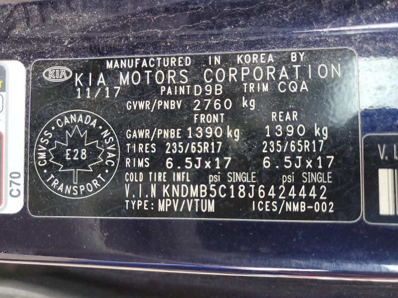 Продаж на аукціоні авто 2018 Kia Sedona, vin: KNDMB5C18J6424442, номер лоту: 46358216