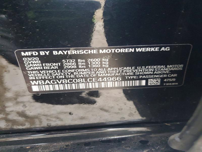 Aukcja sprzedaży 2020 Bmw M850xi, vin: WBAGV8C08LCE44966, numer aukcji: 79774555