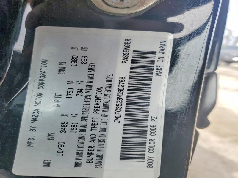 46405116 :رقم المزاد ، JM1FC3523M0902788 vin ، 1991 Mazda Rx7 مزاد بيع