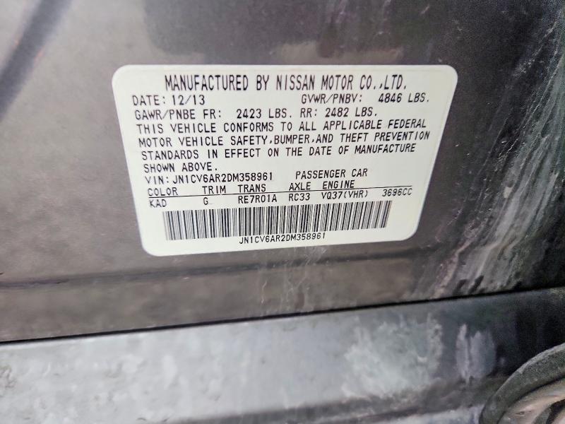 Aukcja sprzedaży 2013 Infiniti G37 Sedan, vin: JN1CV6AR2DM358961, numer aukcji: 79245385