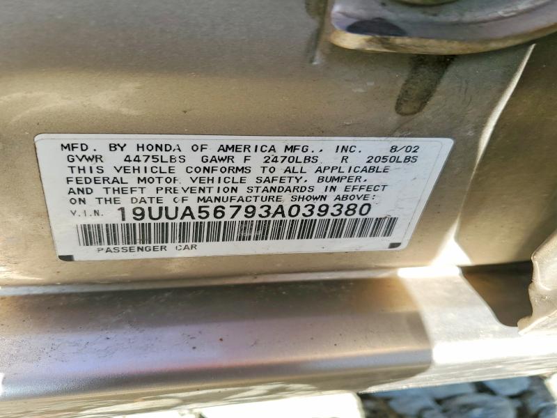 Продажа на аукционе авто 2003 Acura 3.2tl, vin: 19UUA56793A039380, номер лота: 46377476