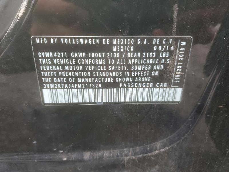 Aukcja sprzedaży 2015 Volkswagen Jetta, vin: 3VW2K7AJ4FM217329, numer aukcji: 41611226